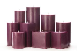 Large Purple Pillar Candles