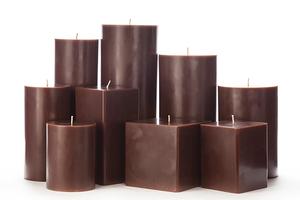 Large Brown Pillar Candles