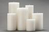 Frosted White Pillar Candles