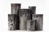 Frosted Black Pillar Candles