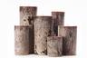 Frosted Brown Pillar Candles