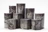 Black Frosted Pillar Candles