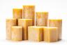 Yellow Frosted Pillar Candles