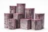 Purple Frosted Pillar Candles