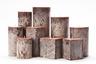 Brown Frosted Pillar Candles