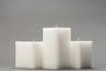 Frosted White Square Pillar Candles
