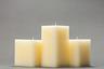 Frosted Ivory Square Pillar Candles