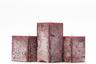 Frosted Red Square Pillar Candles