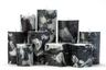 Black Marble Pillar Candles