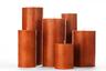 Orange Mottled Pillar Candles