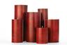 Red Mottled Pillar Candles