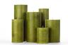 Green Mottled Pillar Candles