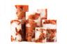 Marble Orange Pillar Candles
