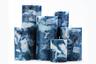 Marble Blue Pillar Candles
