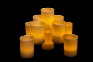 Battery Tea Lights Pyramid with StackerRings