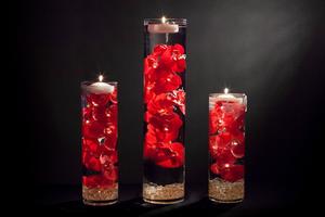 Beautiful Floral Centerpieces with LED Lights and Candles