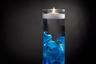 Blue Floral Centerpiece with LED Lights and Floating Candles