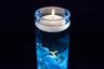 Blue Floral Centerpiece with LED Lights and Floating Candles