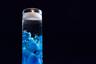 Blue Floral Centerpiece with LED Lights and Floating Candles