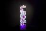Violet Centerpiece with Flowers and Floating Candles