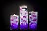 Violet Floral Centerpieces with LED Lights and Candles