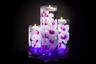Violet Floral Centerpieces with LED Lights and Candles