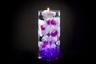 Violet Floral Centerpiece with LED Lights and Floating Candles