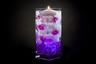 Violet Floral Centerpiece with LED Lights and Floating Candles