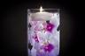 Violet Floral Centerpiece with Floating Candles