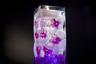 Violet Floral Centerpiece with LED Lights and Floating Candles