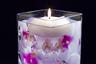 Violet Floral Centerpiece with Floating Candle