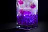 Violet Floral Centerpiece with LED Lights and Decorative Gems