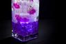 Violet Floral Centerpiece with LED Lights and Decorative Gems