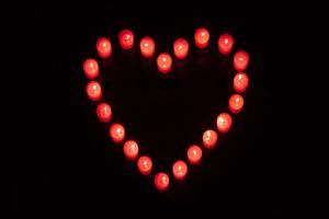 Draw a HEART with tea light candles!