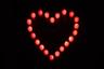 Draw a HEART with tea light candles!