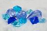 Blue Gems Decor On A Bed of Snow