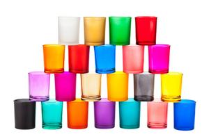 Colored Glass Votive Candle Holders