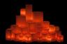Vessel Luminaries with Battery Candles