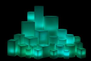 Vessel Luminaries with Battery Candles