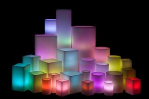 Vessel Luminaries with Battery Candles