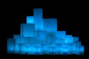 Vessel Luminaries with Battery Candles