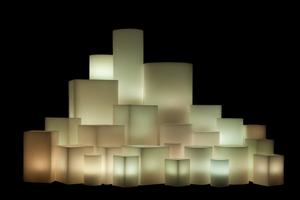 Vessel Luminaries with Battery Candles