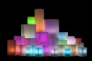Vessel Luminaries with Battery Candles
