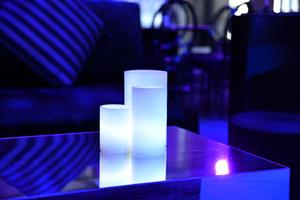 Wax Luminary Candles Cluster with White Lights