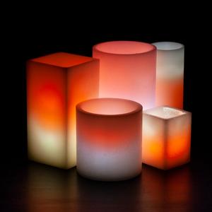 Candy Corn Wax Luminaries