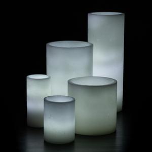 A Winter Wonderland White Wax Luminary Display