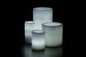 A Winter Wonderland White Wax Luminary Display