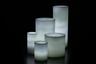A Winter Wonderland White Wax Luminary Display