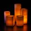 An Orange Themed Wax Luminary Display
