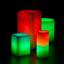 Red, Green and White Themed Wax Luminary Display